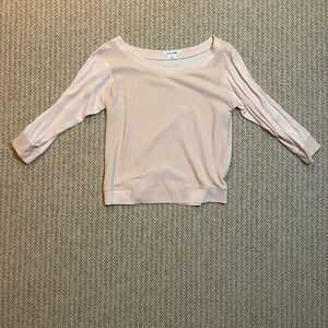 Lacoste 3/4 Sleeve Scoop Neck Top Size 38